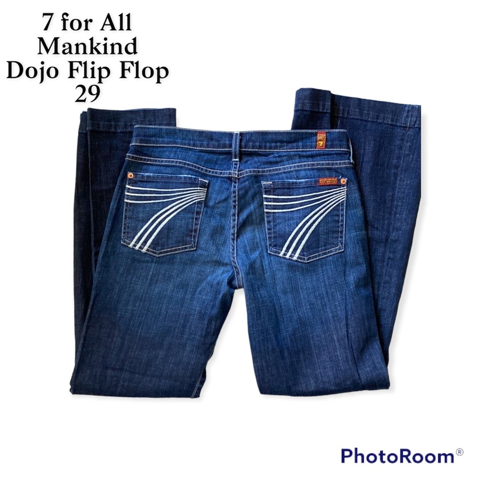 7 for all mankind | Dojo Flip Flop Denim | Size 29 | Dark Denim